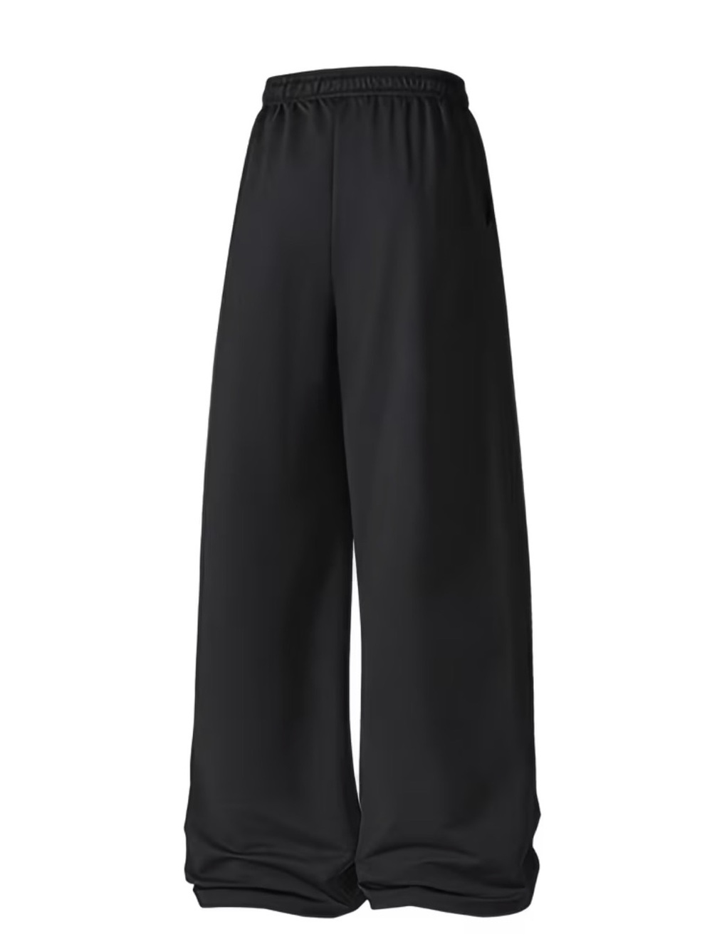 Mens Wide-Leg Black Lounge Pants